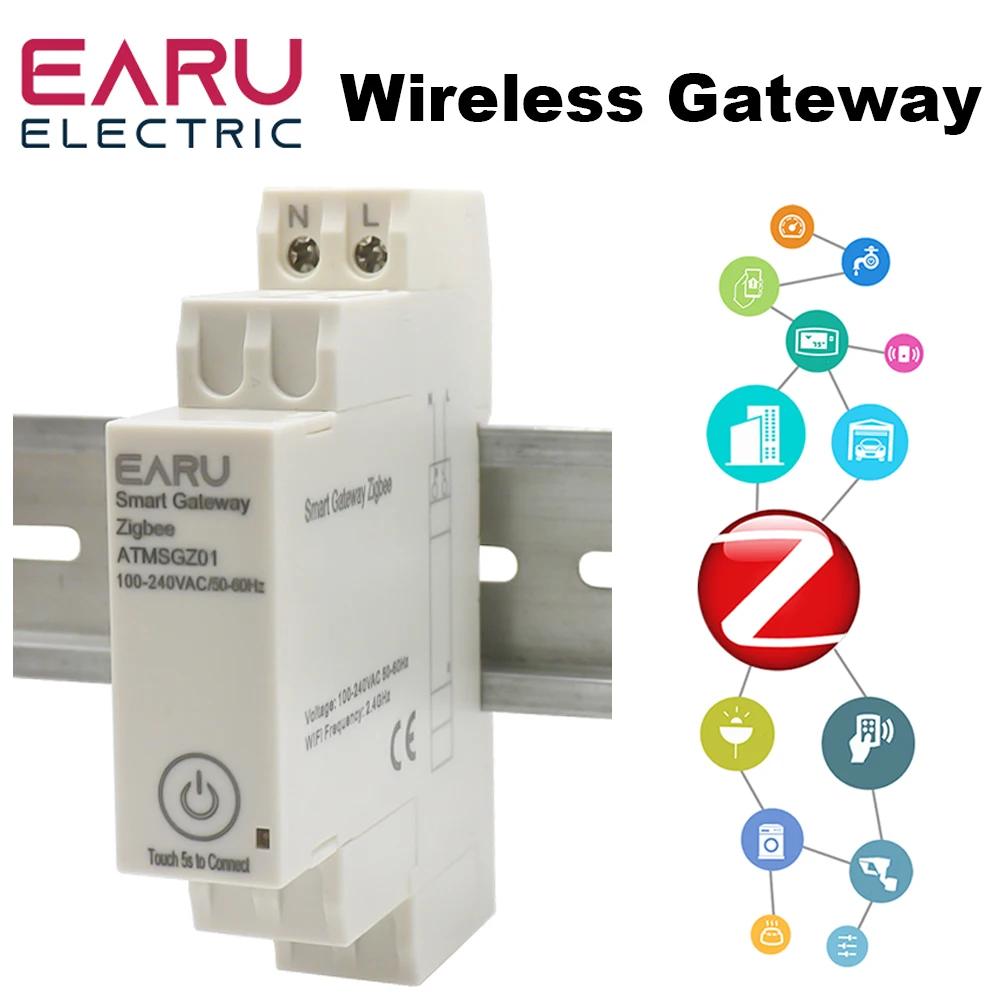 Tuya  Zigbee 긮 Ʈ Ȩ AC100  240V 50/60Hz Din-Rail Zigbee Ʈ  Alexa Google Ȩ  